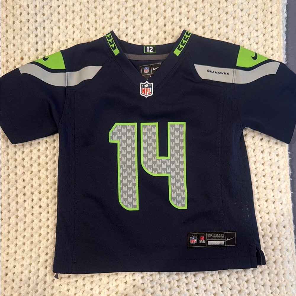 Nike Kids DK Metcalf Seahawks Jersey - Navy and Green